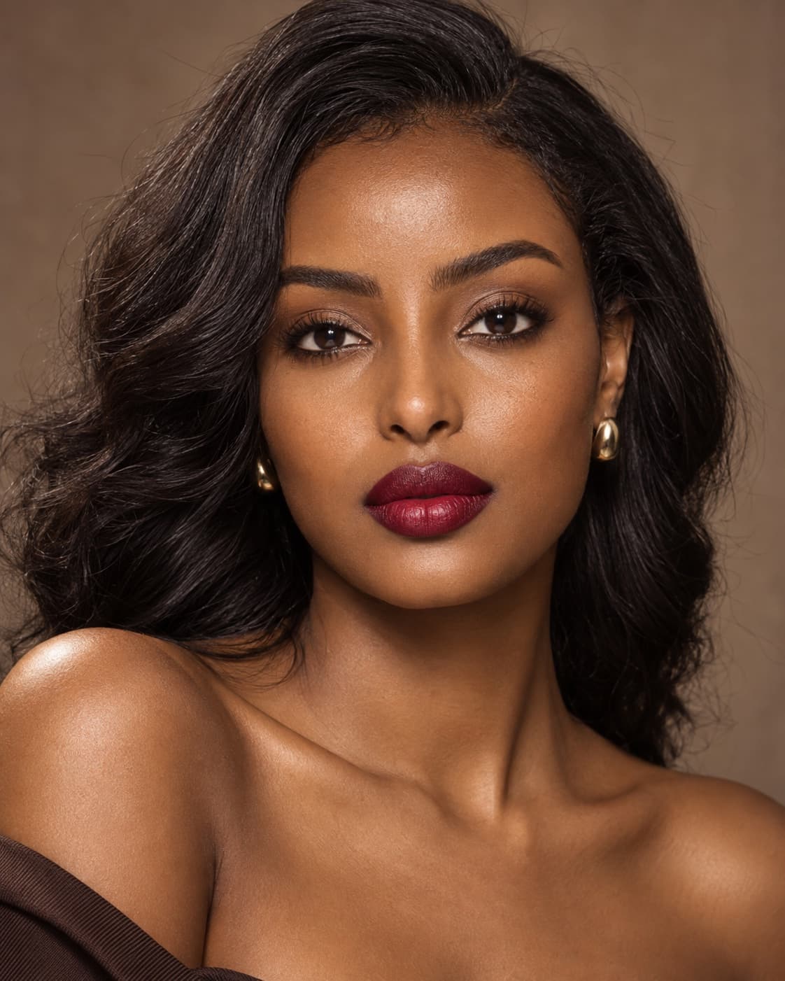 Mekelakel — bold lip, sculpted brow